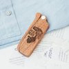 Enjoy The Wood Beard Comb for Men - Pocket Folding Combs for Mustache & Hair Travel, Natural Wooden Comb with Real Man Engraving - Light Brown, Perfect for Use with Beard Balm Oil