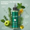 VOERUY Scalp Treatment, Rosemary Refreshing Scalp Treatment with Tea Tree, Clarifying Build Up & Purifying, Leave-In Scalp Detox for Dry Itchy Scalp,Vegan & Cruelty-Free,120ML