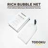 TODOKU JAPAN Rich Bubble Face Wash Soap Net, 4 Layer Mesh, Marshmallow Whip Maker (Black)