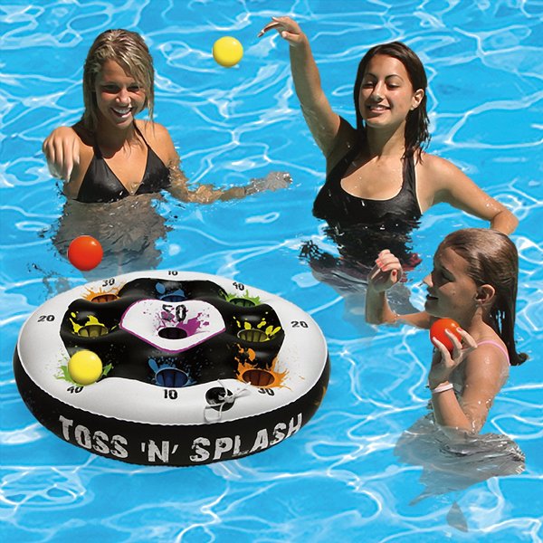 Poolmaster Toss 'N' Splash Inflatable Floating Game for Swimming Pools, Lawns, Decks