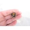 Generic Small mini rose gold copper metal gold crystal flower rose hair claw clip