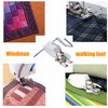 Windman Open Toe Walking Foot with Guide for Brother Singer Janome Sewing Machines Quilting Open Toe Even Feed Walking Foot for Stitching Stripes Plaids Multiple Layers Fabrics