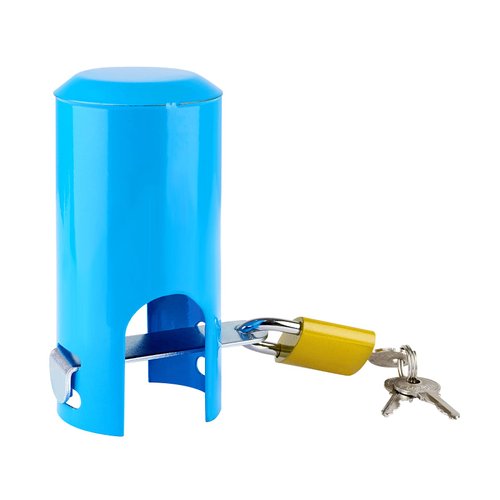 Echaprey Water Faucet Lock Outdoor/Kitchen/Garden Hose Tap Faucet Lock Anti-Theft Child-Proof Metal Faucet Protection Cover Style A (Blue)