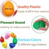 Ehome Christmas Egg Shakers, 12Pcs Egg Shakers Musical Instruments, Egg Shakers for Babies, Plastic Eggs for Toddlers 1-3, Christmas Baby Shaker Toy, 6 Colors Montessori Baby Maracas(Plastic)