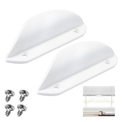 LEWEREST 2 Pack Blind Pull Handle for Hunter Douglas Cordless Honeycomb Cellular Shade Repair Kit, Lift Handles Parts Replacement for Vertical Cordless Window Shades and Blinds, Easy to Pull, White