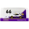 RX-7 FC3S Pandem RHD (Right Hand Drive) #66 White and Purple with Graphics Hobby64 Series 1/64 Diecast Model Car by Tarmac Works T64-066-WP