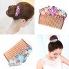Honbay 40PCS 23 Teeth Plastic Hair Combs Hair Side Combs Hair Clip Combs Twist Combs Wedding Bridal Veil Combs Wig Combs Headpieces Accessories Combs Updo Bun Chignon Hair Styling Accessories