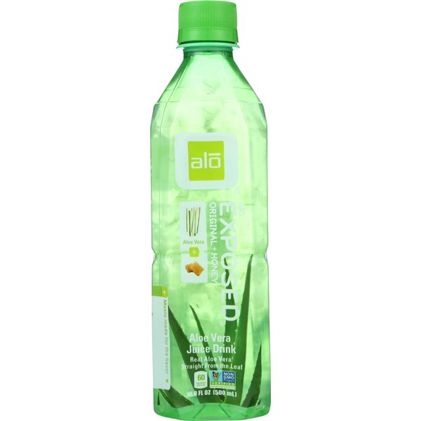 alo Exposed Original and Honey Aloe Vera Juice, 16.9 oz