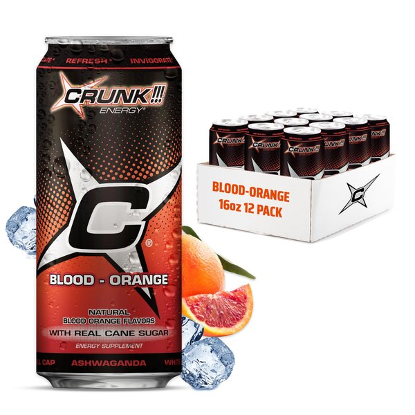 CRUNK!!! Energy Blood-Orange 16oz 12 pack