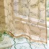 Lazzzy Gold Sheer Curtains Leaf Embroidered 63 Inch Length for Living Room Bedroom Rod Pocket Voile Window Drapes 2 Panels