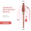 AIRSEE Tungsten Carbide Acrylic Nail Drill Bit Efile Electric File Machine Head Tips for Manicure Polishing Fast Remove Gel 3/32" Shank Right Hand Advanced Salon Tech Rose Gold Tornado Coarse-C