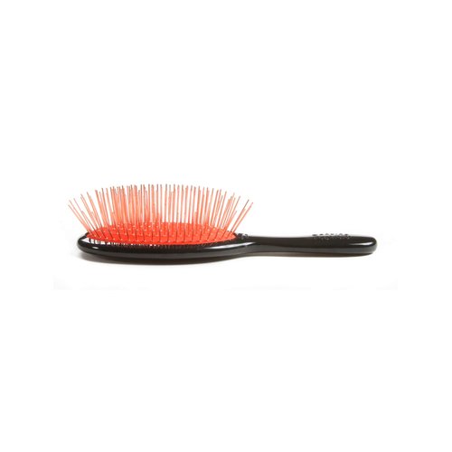 Bass Brushes | Elite Series | Style & Detangle Pet Brush | Ultra-Premium Alloy Pin | High Polish Acrylic Handle | Small Oval | Black Finish | Model ESWP