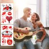 50+ Pieces Valentine Tattoos Temporary for Girls Women Kids, 10 Sheets Love Cupid Heart Romantic Valentine’s Designs Couple Fake Temporary Tattoo Stickers for Valentine's Day Wedding Lover Party Decorations Supplies