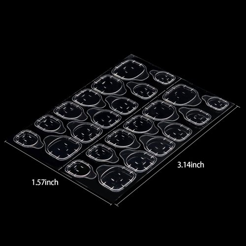 480 Pcs Fake Nail Glue Stickers - for Press on Nails Sticky Tabs, 20 Sheets Waterproof Breathable Nail Adhesive tabs, False Nail Tips Jelly Adhesive Tabs Nail Glue