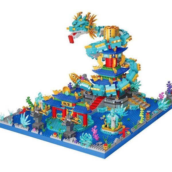 HONLANCH Dragon Series Dragon Palace Micro Building Blocks Set（2700 PCS） Gift for Adults and Kids