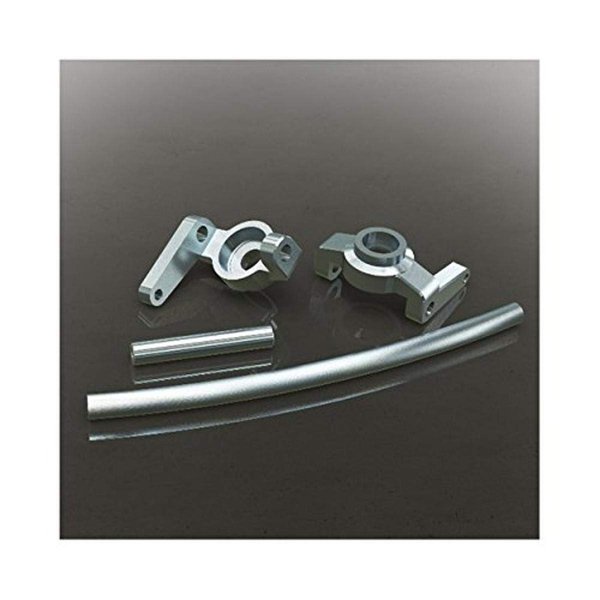 Redcat Racing 180090S Aluminum High Steering Knuckles (L/R) with Curved Aluminum Steering Link & Aluminum Servo Link, Silver
