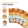 AZURE Vitamin C & Collagen Moisturizing Facial Mask- Anti Aging, Deeply Moisturizing & Firming - Brightening Mask, Improves Elasticity - Skin Care Made in Korea - 5 Pack