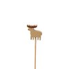 Restaurantware 3.5 Inch Food Picks 1000 Sturdy Decorative Picks - Reindeer Design Sharp Point Natural Bamboo Mini Skewers Disposable Rudolph Picks For Appetizers Desserts or Cocktails