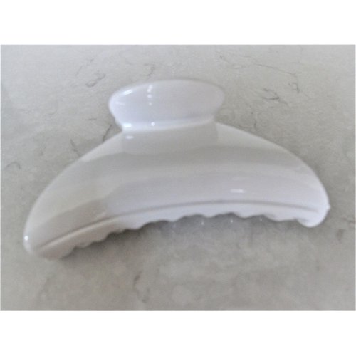 Basic all white hair claw clip