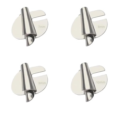 TuTuYa Universal Sewing Rolled Hemmer Foot, Wide Rolled Hem Pressure Foot, Sewing Machine Presser Foot Set, Home & Industrial Curved Scroll Hemmer Foot (7/8/9/10mm-4PCS)