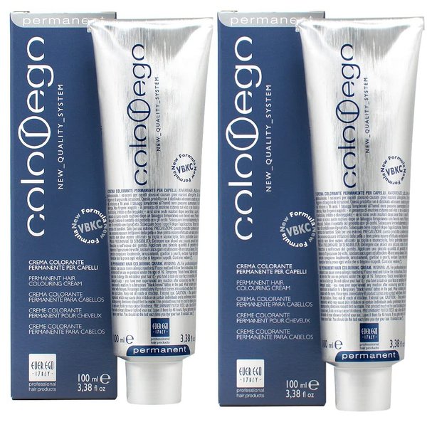 Ever Ego Color Ego permanent Cream Platinum Blonde (10/0) 3.38oz (Pack of 2) + Tail Comb
