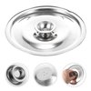 Hemoton 16cm Stainless Steel Universal Pot Lid - Multi-Purpose Cover for Pots, Pans, Bowls, and Crocks, Tight Seal to Prevent Spills, Easy to Clean, Fits Various Kitchen Containers