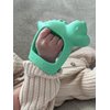 Itzy Ritzy Bitzy Grip Hand Teether - Silicone Teether for Babies - Developmental Teether Toy with Easy-to-Hold Hand Grip, Designed for Babies 3 Months & Up (Dinosaur)
