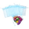 Dealglad 50Pcs Organza Bags 4x6 Inches, Sky Blue Sheer Drawstring Baby Shower Favor Bags Mesh Jewelry Pouches Wedding Candy Gift Bags