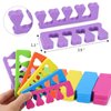 48pcs Sponge Toe Separators Pedicure Set for Nail Polish- Premium Nail Art Painting and Polishing Tool Kit, 6 Funy Color