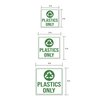 Square Plus Plastics Only Wall or Door Sign | Eco-Friendly Recycling - Medium