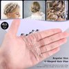 Rustark 40 Pcs Black Crystal Hair Pins Rose Flower Rhinestone Hair Clips U Shaped Hair Pins Bobby Pins Bun Hairpins for Wedding Bridal Women Hair Jewelry Accessories with Storage Case