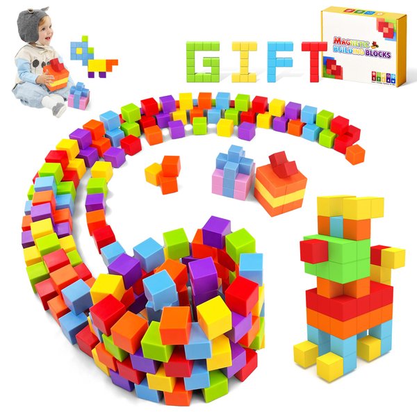 Bestdin Magnetic Blocks for Kids Ages 4-8, Magnetic Building Blocks Magnet Blocks, Classroom Must Haves Toddler Toys Sensory Toys, Magnetic Toys for 3+ Year Old Boys Girls Gifts