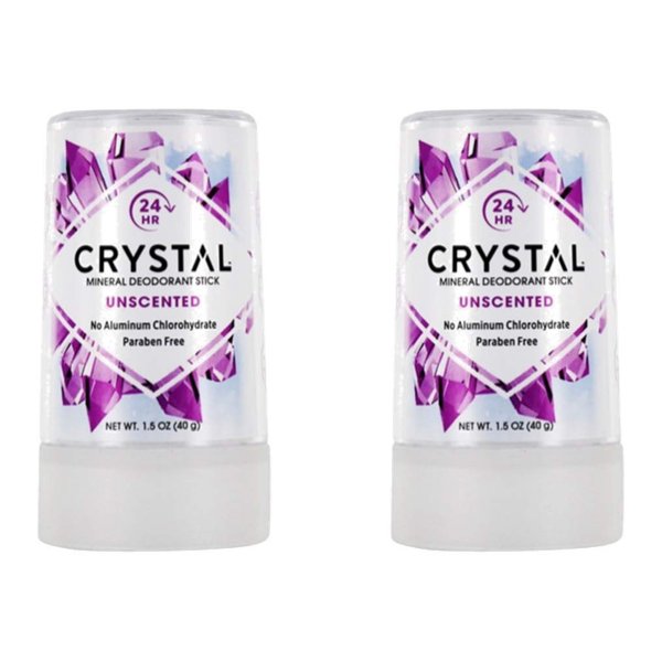 Crystal Body Deodorant Travel Stick, Unscented 1.5 oz (Pack of 2)2