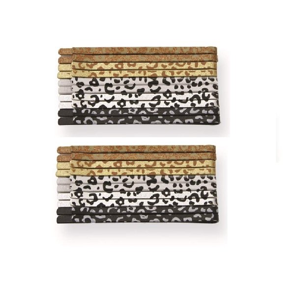 Mia Bobby Pins, Animal Leopard Print Flat Hair Pins, Black, Gray, White, Gold, Brown, for Women, Girls, Hair Stylists, Dancers 2packs/20pcs