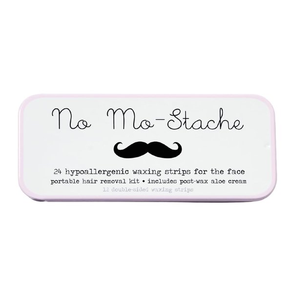No Mo-Stache Shark Tank Lip Wax Strips for Hair Removal, 24 Hypoallergenic Waxing Strips For Upper Lip, Chin, Eyebrows, and Face