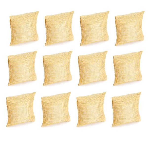 Coward 12 Pcs Linen Jewelry Pillow, Bracelet Bangle Watch Pillow Holder, Bracelet Bangle Jewelry Display Cushions Accessories for Home Use Store Selling Trade Shows