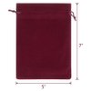 Lucky Monet 25/50/100PCS Velvet Drawstring Bags Jewelry Pouches for Christmas Birthday Party Wedding Favors Gift Candy Headphones Art and DIY Craft (25Pcs, Wine Red, 5” x 7”)