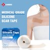 Carbou Medical Silicone Scar Sheets (1.6"x 120"Roll),Soft Silicone Scar Tape,Easy-Tear Silicone Tape for Scars Treatment,Professional Painless Scar Removal Sheets for Surgery, C-Section, Acne, Keloid