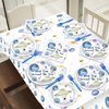 98 PCS First Trip Around The Sun Birthday Party Tableware Set Outer Space Themed Decorations 1st Space Birthday Dinner Paper Plates Boho Solar System Tablecloth Napkins Forks Sun Theme Party Supplies