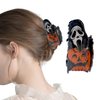 Halloween Hair Claw Clip，Mask Ghost Face Hairpin Funny Ponytail Clip Scream Grimaces Scary Styling Hair Accessories for Women (Style 4)