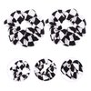 2 Pcs Black and White Checkered Hair Rope Seamless Hair Ties Hair Scrunchies for Women's Hair Stretchy Hair Ties Hair Ropes Checkered Claw Clip Hair Scrunchies Hair Rings