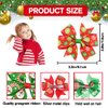 DULEFUN 24pcs Christmas Hair Clips for Girls, Xmas Hair Bows Hairpins Barrettes Christmas Hair Accessories for Kids New Year Party Favors Gifts