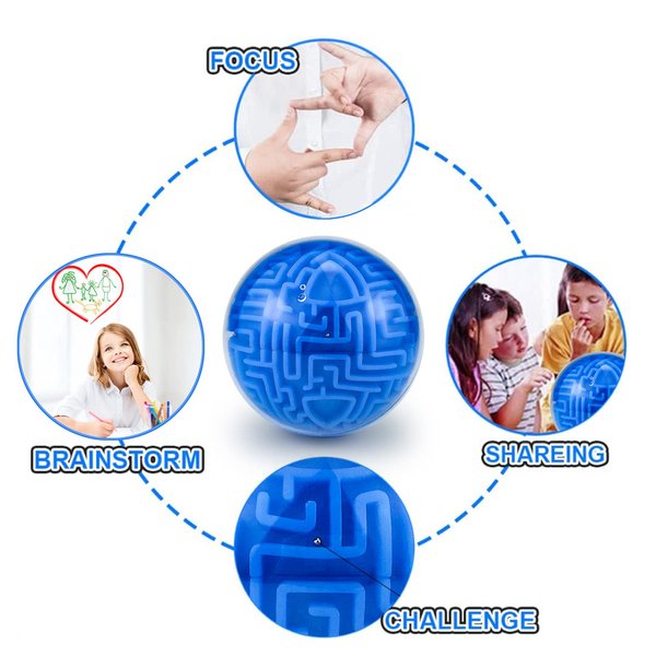 Hymaz 3D Maze Ball Toys| Brain Teaser Puzzles Maze Game for Adults & Kids Ages 8-12-60 Gifts, Labyrinth Game Marble Maze for Adults and Family- Hard Challenge