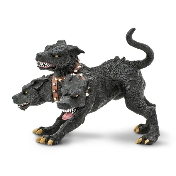 Safari Ltd. Cerberus Figurine - Hand-Painted 4.75" Three-Headed Dog Figure - Fun Educational Toy for Boys, Girls & Kids Age 3+