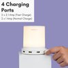 Macally Small Touch Lamps for Nightstand - Bedside Lamp with USB Port - 3 Way Dimmable Short Table Lamp for Small Spaces - Use as Night Light and Charger in Bedroom