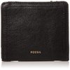 Fossil Women's Logan Leather Wallet RFID Blocking Small Bifold, Black (Model: SL7829001)