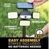 Bionic Floodlight Solar Light Outdoor Waterproof Patio Light Motion Sensor Outdoor Lights w/ Remote Control 3 Heads Wall Lights - Wireless, 50% Brighter-108 COB LED For Lawn, Garden, As Seen On TV