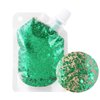 MEICOLY Green Body Glitter Gel,St Patricks Day Accessories,St Patricks Day Decorations,Green Face Glitter for Women and Kids,Glitter Face Paint,Mermaid Sequins Chunky Party Glitter for Face,Body,Hair