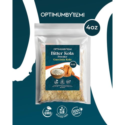 Premium Garcinia Kola Powder (4oz/115g) - African Bitter Kola Nut Powder, Petit Cola Nut Powder for Wellness Support.