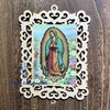 Baptism Favors 12 PCS Our Lady of Guadalupe Wooden Picture Frames First Commuion Christening Memorial Gift